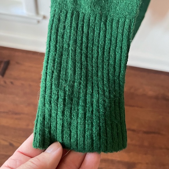 EMERALD GREEN J CREW TURTLENECK DRESS - Picture 7 of 13